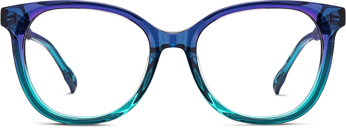 Front view of Cat-Eye Glasses 4464416 in Blue