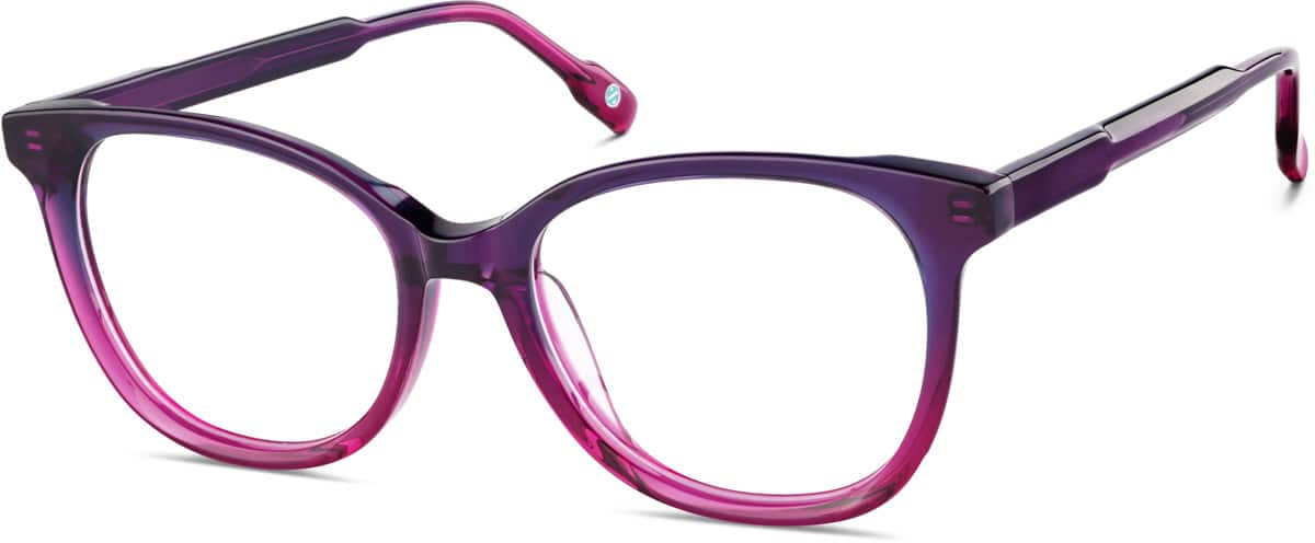 Angle view of Cat-Eye Glasses 4464417 in Purple