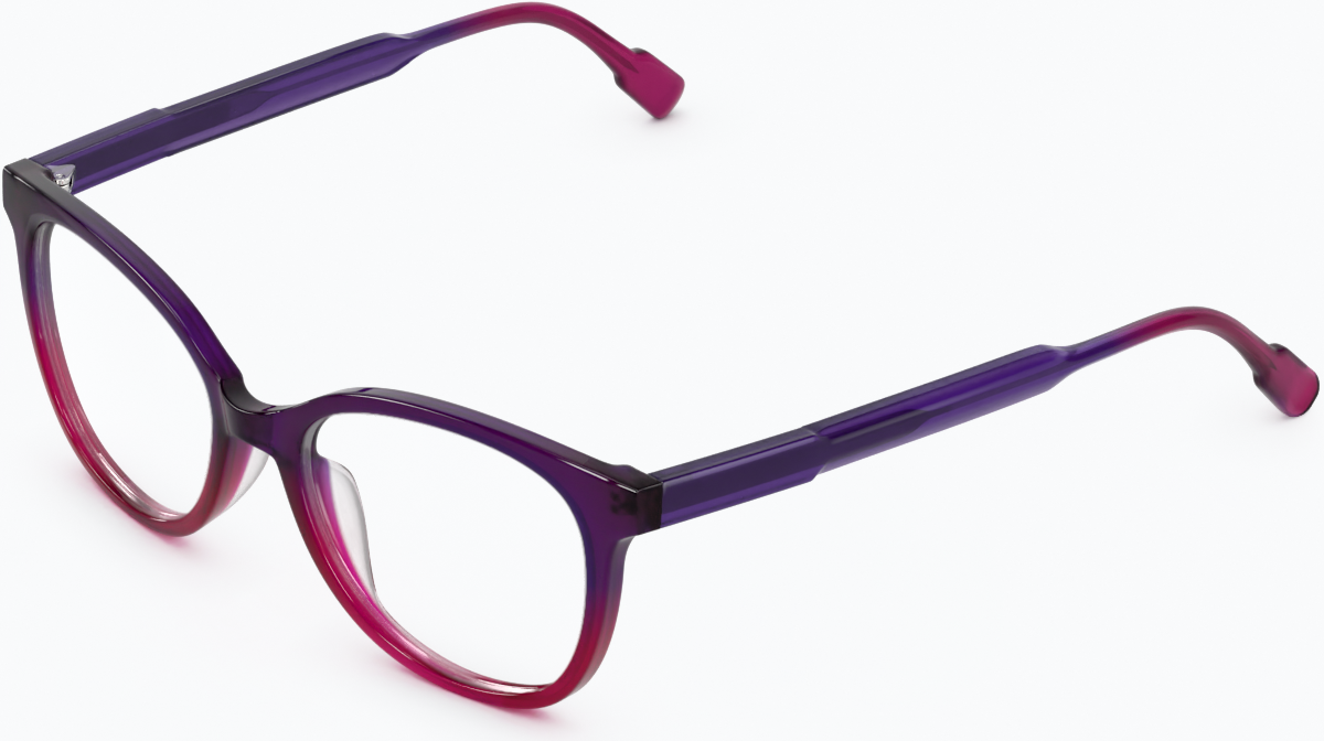 Angle view of Cat-Eye Glasses 4464417 in Purple thumbnail