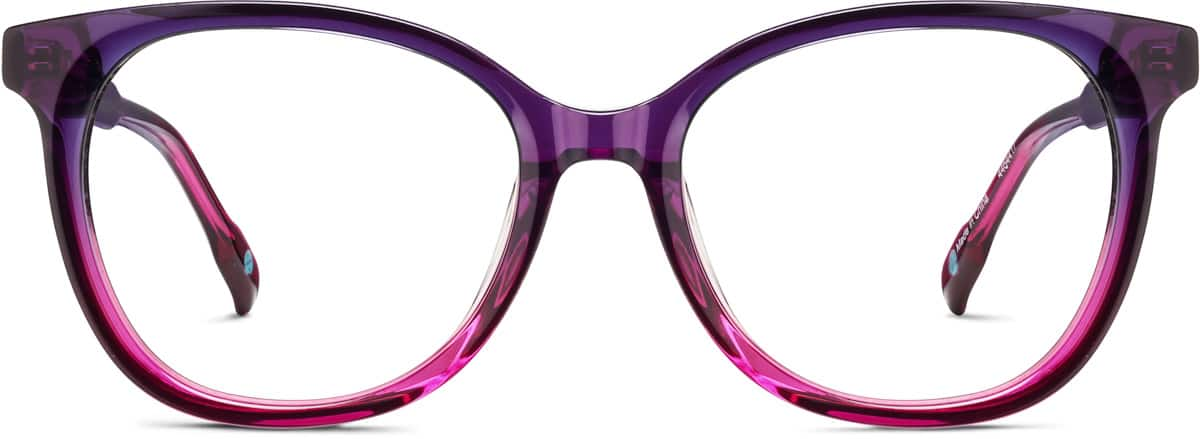 Front view of Cat-Eye Glasses 4464417 in Purple