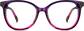 Front view of Cat-Eye Glasses 4464417 in Purple thumbnail
