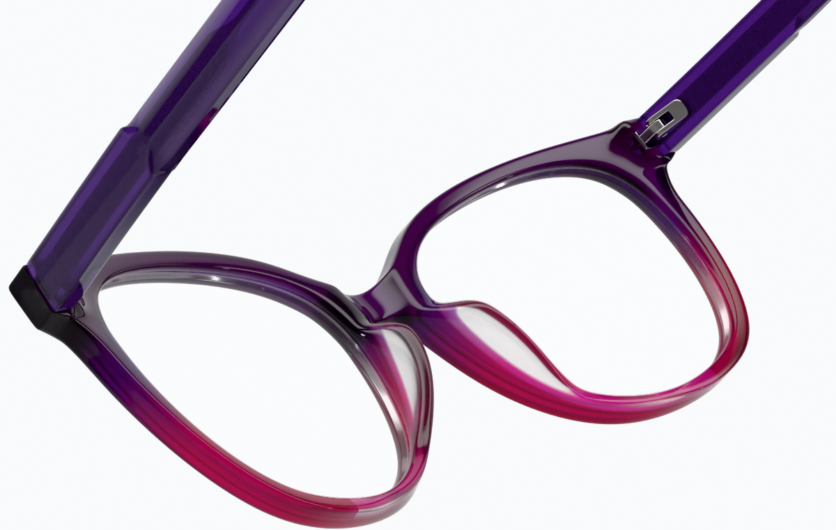 See-through view of Cat-Eye Glasses 4464417 in Purple thumbnail