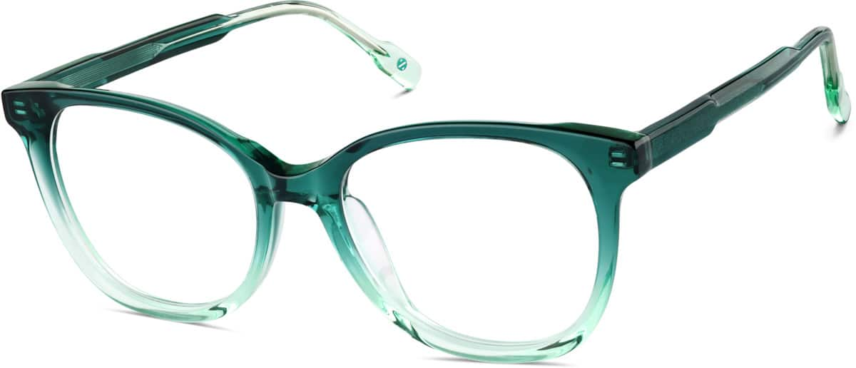 Angle view of Cat-Eye Glasses 4464424 in Green