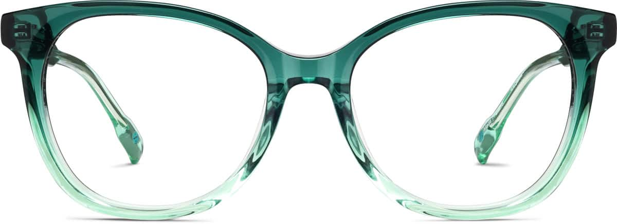 Front view of Cat-Eye Glasses 4464424 in Green