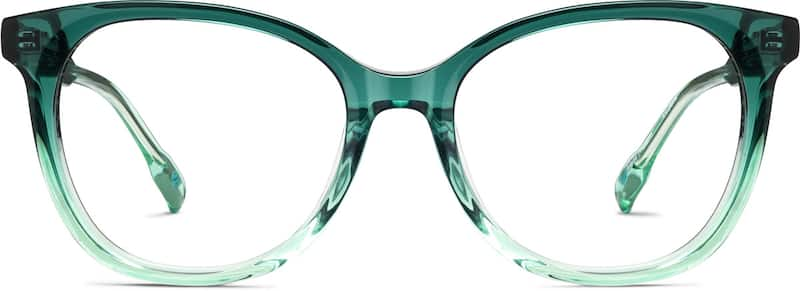 Green Cat-Eye Glasses