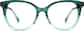 Front view of Cat-Eye Glasses 4464424 in Green thumbnail