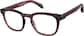 Angle view of Square Glasses 4464518 in Red thumbnail