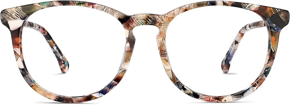 Front view of Round Glasses 4464649 in Granite