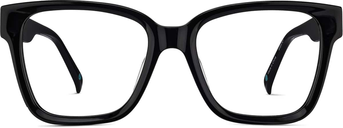 Front view of Square Glasses 4464721 in Black