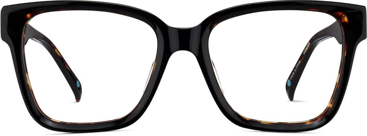 Front view of Square Glasses 4464725 in Tortoiseshell