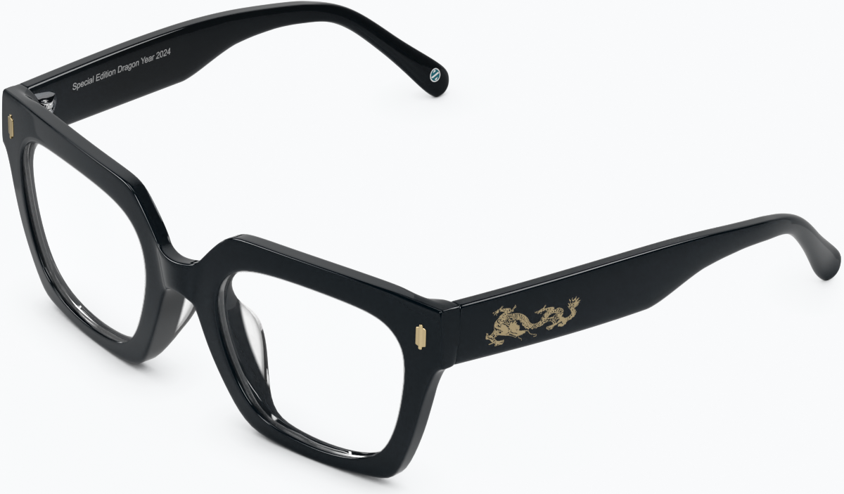 Angle view of The Dragon King Glasses 4465021 in Black thumbnail