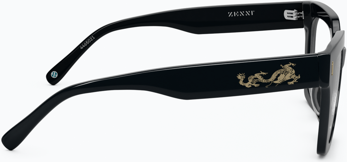 Side view of The Dragon King Glasses 4465021 in Black thumbnail