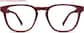 Front view of Golden Charm Glasses 4465118 in Red thumbnail