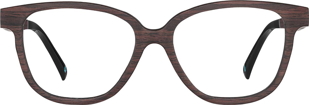 Front view of Square Glasses 4465215 in Brown