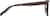 Side view of Square Glasses 4465215 in Brown thumbnail