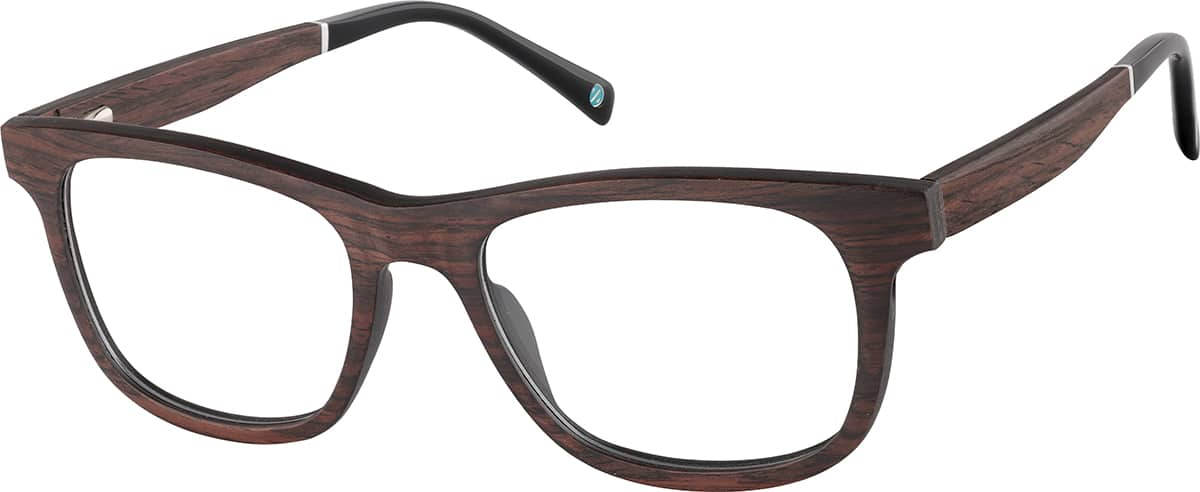 Angle view of Rectangle Glasses 4465315 in Brown