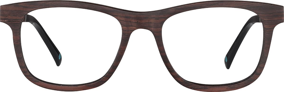 Front view of Rectangle Glasses 4465315 in Brown