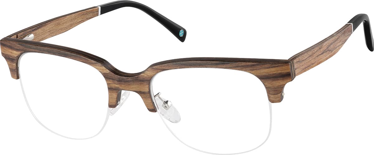 Angle view of Browline Glasses 4465432 in Dark Brown