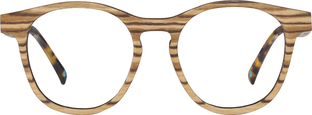 Front view of Round Glasses 4465532 in Light Brown