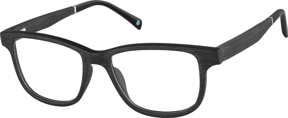 Angle view of Rectangle Glasses 4465812 in Dark Gray