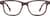 Front view of Rectangle Glasses 4465832 in Brown thumbnail