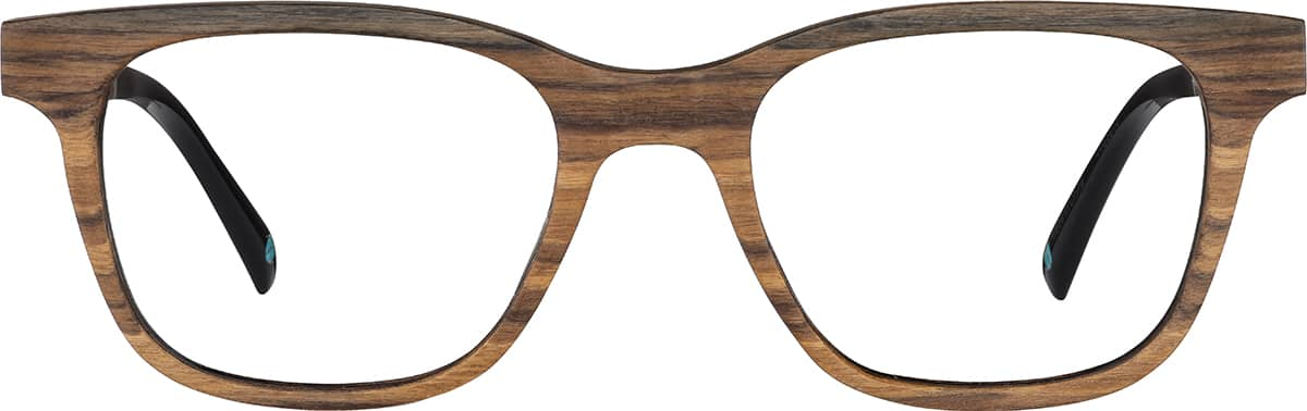 Front view of Rectangle Glasses 4465915 in Brown