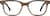 Front view of Rectangle Glasses 4465915 in Brown thumbnail
