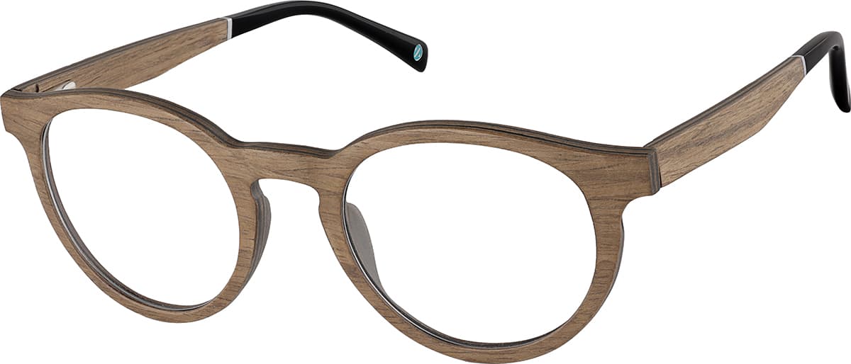 Angle view of Round Glasses 4466032 in Brown