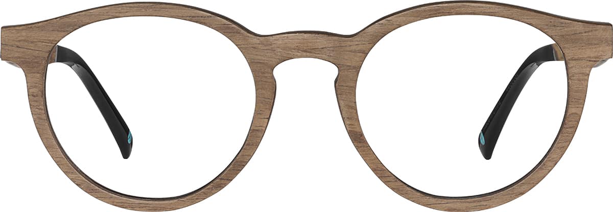 Front view of Round Glasses 4466032 in Brown