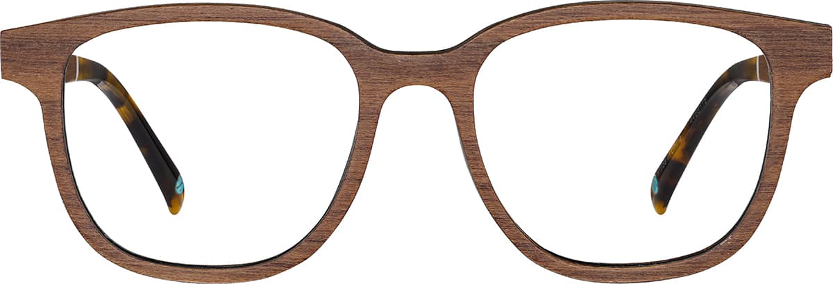 Front view of Square Glasses 4466115 in Brown