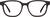 Front view of Square Glasses 4466121 in Black thumbnail