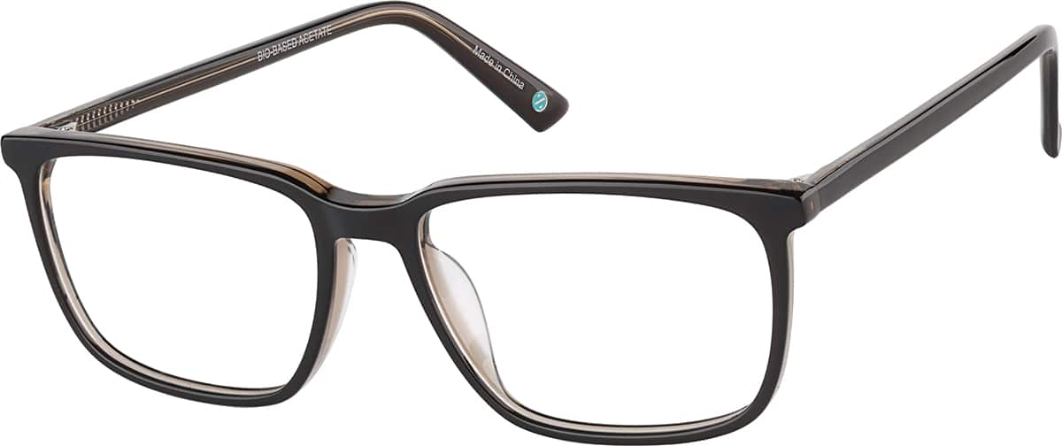 Angle view of Rectangle Glasses 4466515 in Brown