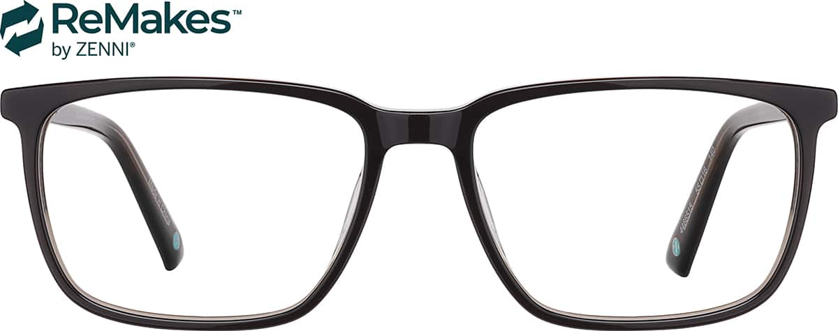 Front view of Rectangle Glasses 4466515 in Brown