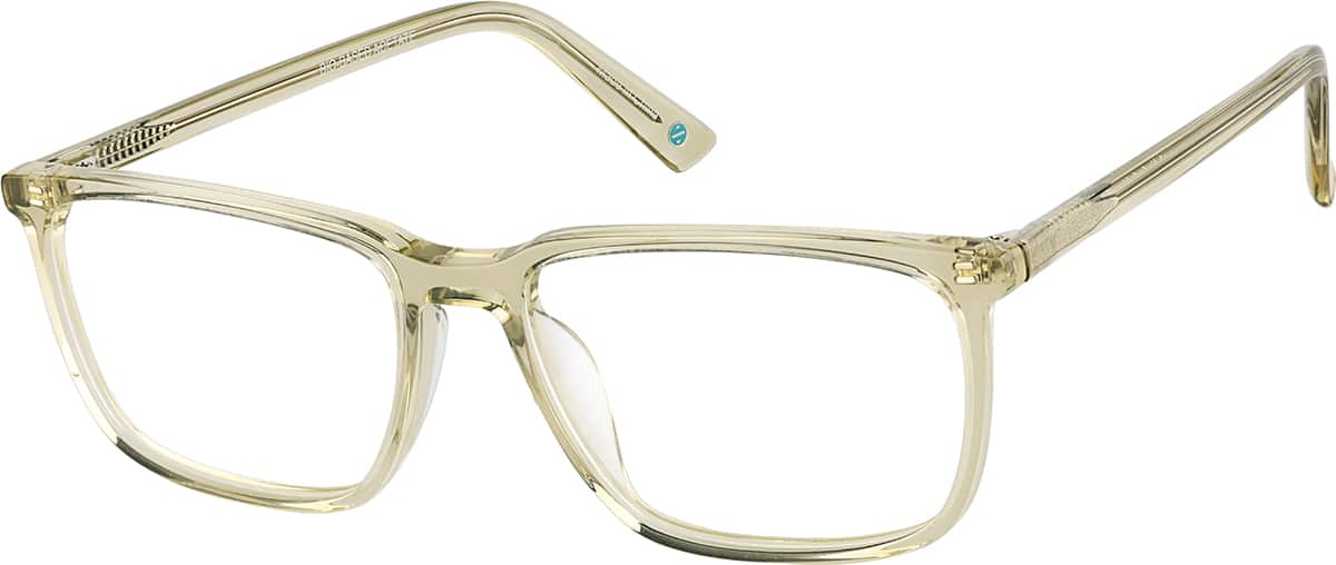 Angle view of Rectangle Glasses 4466522 in Yellow