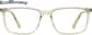 Front view of Rectangle Glasses 4466522 in Yellow thumbnail