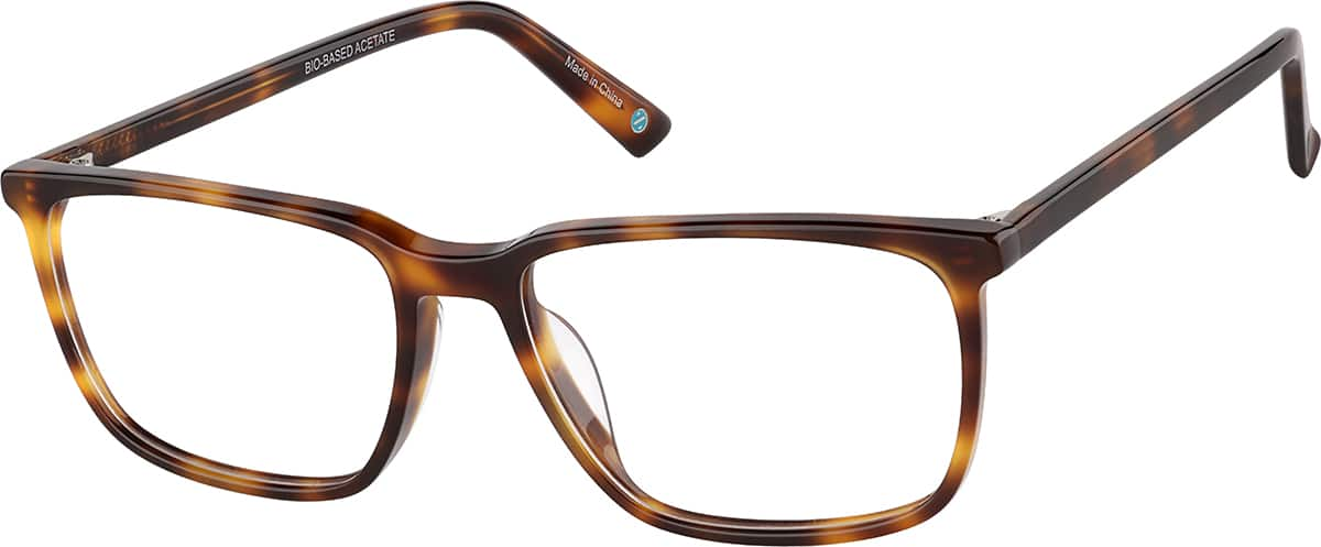 Angle view of Rectangle Glasses 4466525 in Tortoiseshell