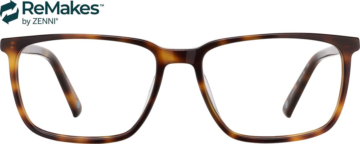 Front view of Rectangle Glasses 4466525 in Tortoiseshell