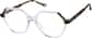 Angle view of Geometric Glasses 4466623 in Clear thumbnail