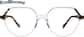 Front view of Geometric Glasses 4466623 in Clear thumbnail