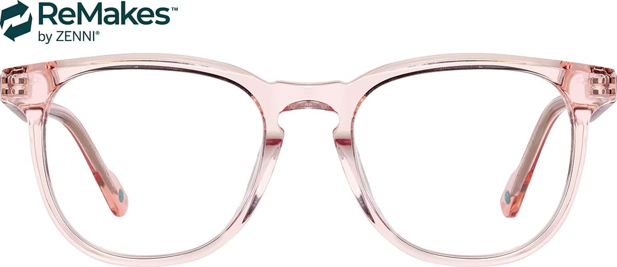 Front view of Square Glasses 4466819 in Pink