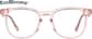 Front view of Square Glasses 4466819 in Pink thumbnail