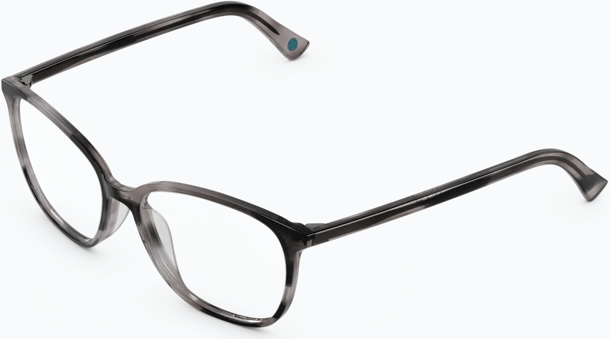 Angle view of Square Eyeglasses 4466912 in Gray thumbnail