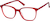 Angle view of Square Eyeglasses 4466918 in Red thumbnail
