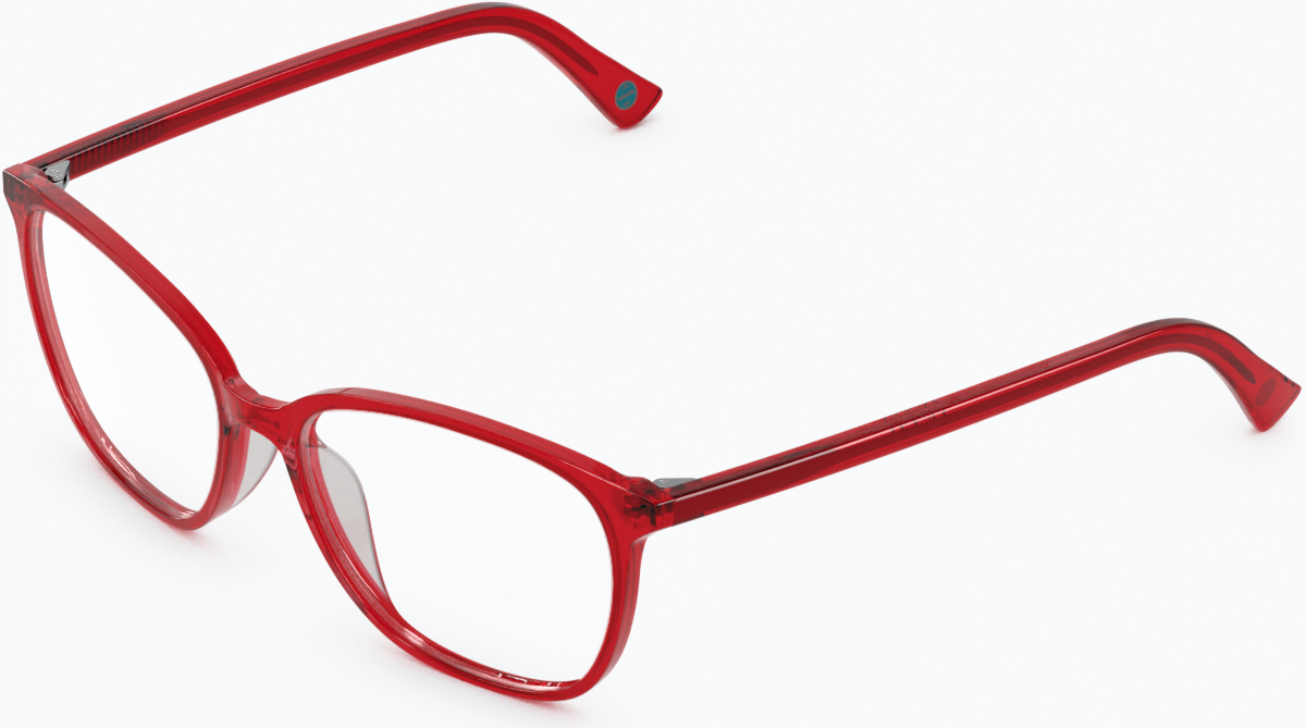 Angle view of Square Eyeglasses 4466918 in Red thumbnail