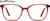 Front view of Square Eyeglasses 4466918 in Red thumbnail