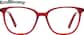 Front view of Square Eyeglasses 4466918 in Red thumbnail