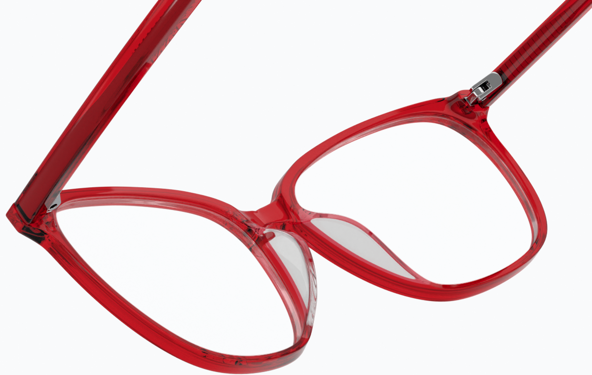 See-through view of Square Eyeglasses 4466918 in Red thumbnail