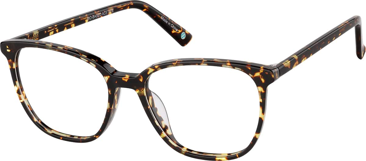 Angle view of Square Eyeglasses 4466925 in Tortoiseshell