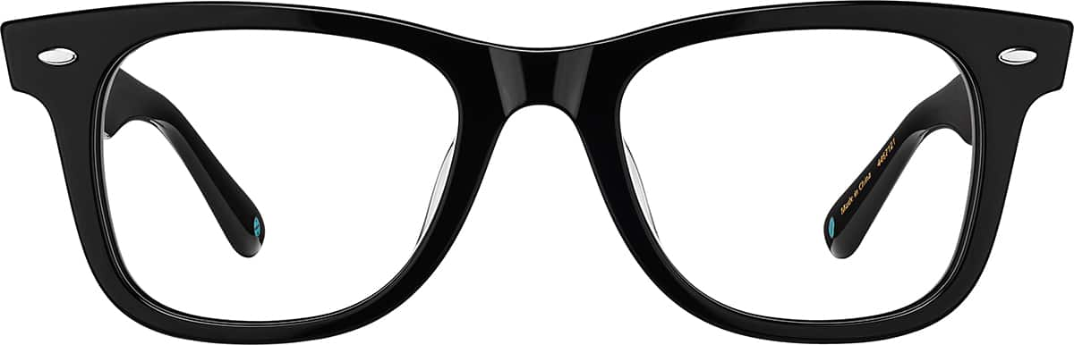 Front view of Square Glasses 4467121 in Black