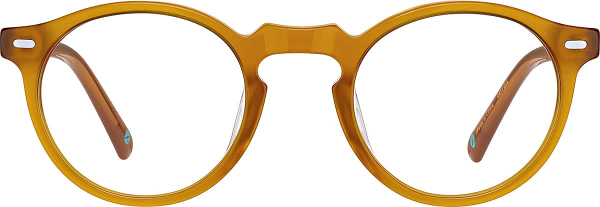 Front view of Round Glasses 4467222 in Honey